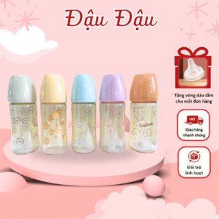 Bình sữa Babuu PPSU đủ phiên bản 170ml 270ml dễ dàng vệ sinh, chống sặc, đầu silicon mềm Đậu Đậu Store (tặng kèm núm)