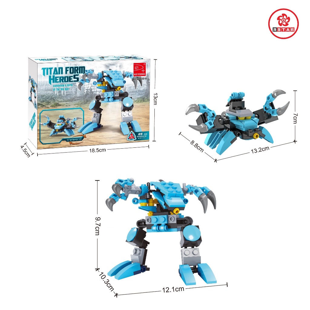 Đồ chơi lắp ráp TitanForm Heroes - Robot và xe 25830
