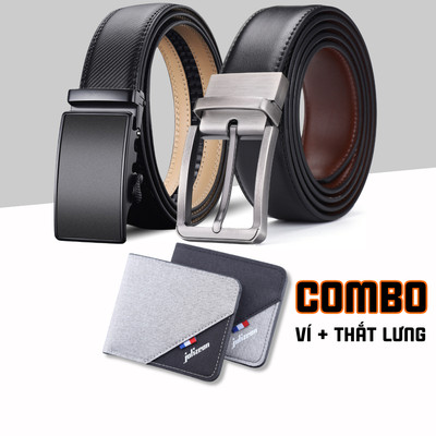 Combo ví + thắt lưng nam cao cấp thời trang Ba Vy FASHION phù hợp làm quà tặng KH13
