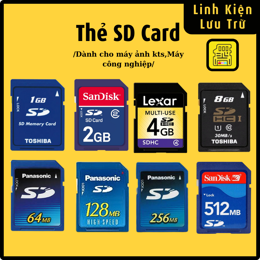 Thẻ nhớ SD 512MB/ 2GB / 4GB / 8GB / 16GB / 32GB