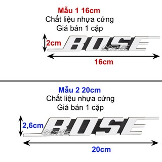 Tem Loa Bose 20cm x 2.5cm, giá 1 đôi (2 tem).