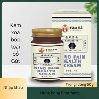 Kem trị đau nhức ê buốt do gút, kem hỗ trợ giảm đau do gút hong kong pharma cao cấp 50gr
