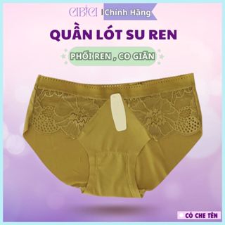Quần Lót Nữ Su Lụa Cạp Ren Co Giãn Tốt Mềm Mịn - Quần Lót Su Đúc Thun Lạnh Cao Cấp Thoáng Mát Phối Ren CIBICI QL003