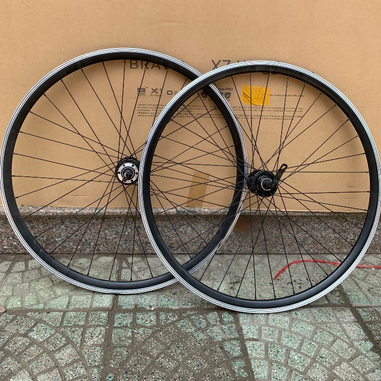 Bộ Vành Bánh Xe Đạp Chạy Phanh Vành 700C Chất Liệu Hợp Kim Nhôm Cao Cấp Cao 2cm/ 3cm 32 Lỗ Và 36 Lỗ