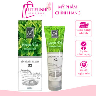 Sữa rửa mặt trà xanh X2 A Cosmetics, kiềm dầu, sạch bã nhờn, ngừa mụn, làm sáng da 120g