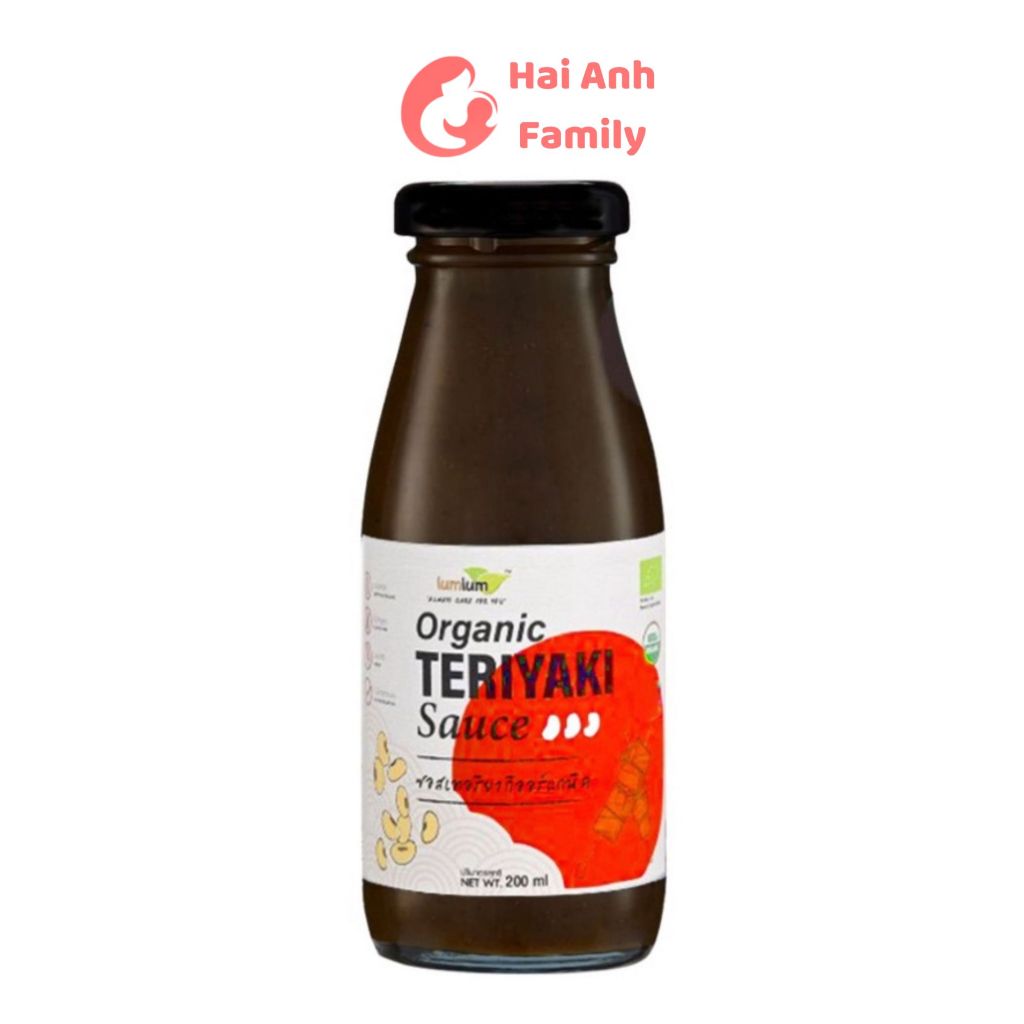 Sốt Teriyaki Hữu Cơ Lumlum 200ml cho bé 12m+ 05/2027