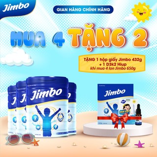 MUA 4 TẶNG 2. Sữa JIMBO Dành Cho Bé Từ 3 Đến 18 Tuổi, Hỗ Trợ Tăng Cân, Tăng Cường Đề Kháng, Phát Triển Chiều Cao