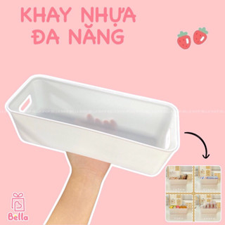 Khay Nhựa Đựng Đồ Dùng Màu Trắng Tiện Dụng Cho Gia Đình