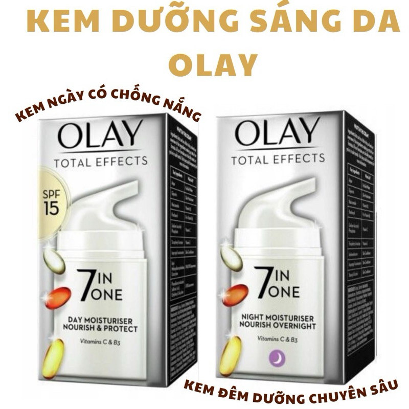 Kem Dưỡng Olay Total Effects 7 In 1 Ngày Và Đêm 50ml sáng da chống lão hóa