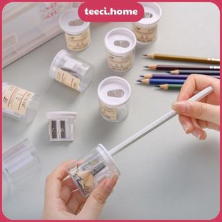 Dụng Cụ Xoáy Gọt Bút Chì Trong Suốt Đồ Gọt Bút Lưỡi Thép Thiết Kế Đơn Giản Phong Cách Muji Nhật Bản TEECI D078