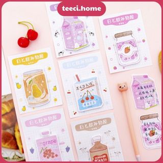 Sticker Giấy Note  Dán Trang Trí Sổ Tay Nhật Ký Điện Thoại Hình Nước Hoa Quả Xinh Xắn TEECI D079
