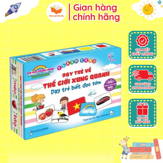 Sách - Flashcard Thẻ học thông minh dạy trẻ về thế giới xung quanh tặng kèm file nghe tiếng Anh