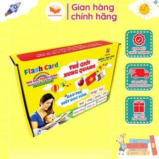 Sách - Flashcard thẻ thông minh Thế giới xung quanh phương pháp Glenn Doman khổ A5