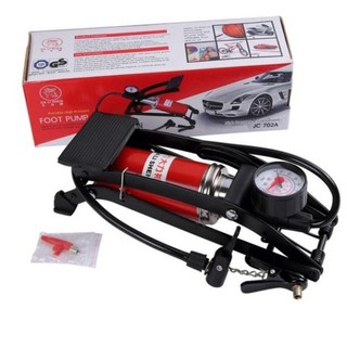 Bơm đạp chân mini 1 piston đa năng bơm xe đạp, xe máy, bơm phao, bóng tiện lợi