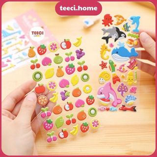 Miếng Dán Sticker Hình Dán Nhựa Nổi Nhiều Chủ Đề Trang Trí Sổ Tay Mohamm Điện Thoại Khay Đựng Bút TEECI D084