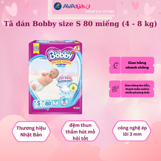 Tã dán Bobby size S 80 miếng