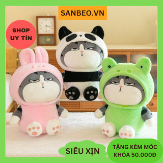 Gấu bông mèo hoàng thượng cosplay 3 màu - mèo bông cao cấp gấu bông sanbeo.vn