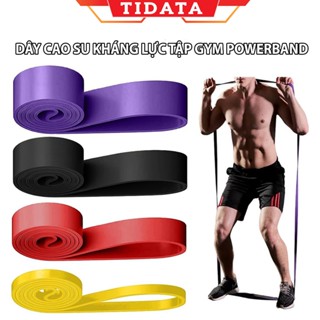 Dây kháng lực Power band TIDATA chất liệu cao su thân thiện, đàn hồi tốt, hỗ trợ tập vai tay mông đùi - DKL02