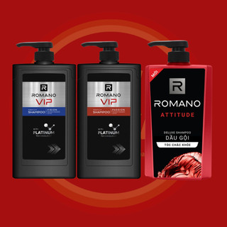 Dầu gội Romano hương nước hoa Classic/ Attitude/ Force/ Gentleman 650g/chai - 4 mùi hương Nam Tính Cao Cấp