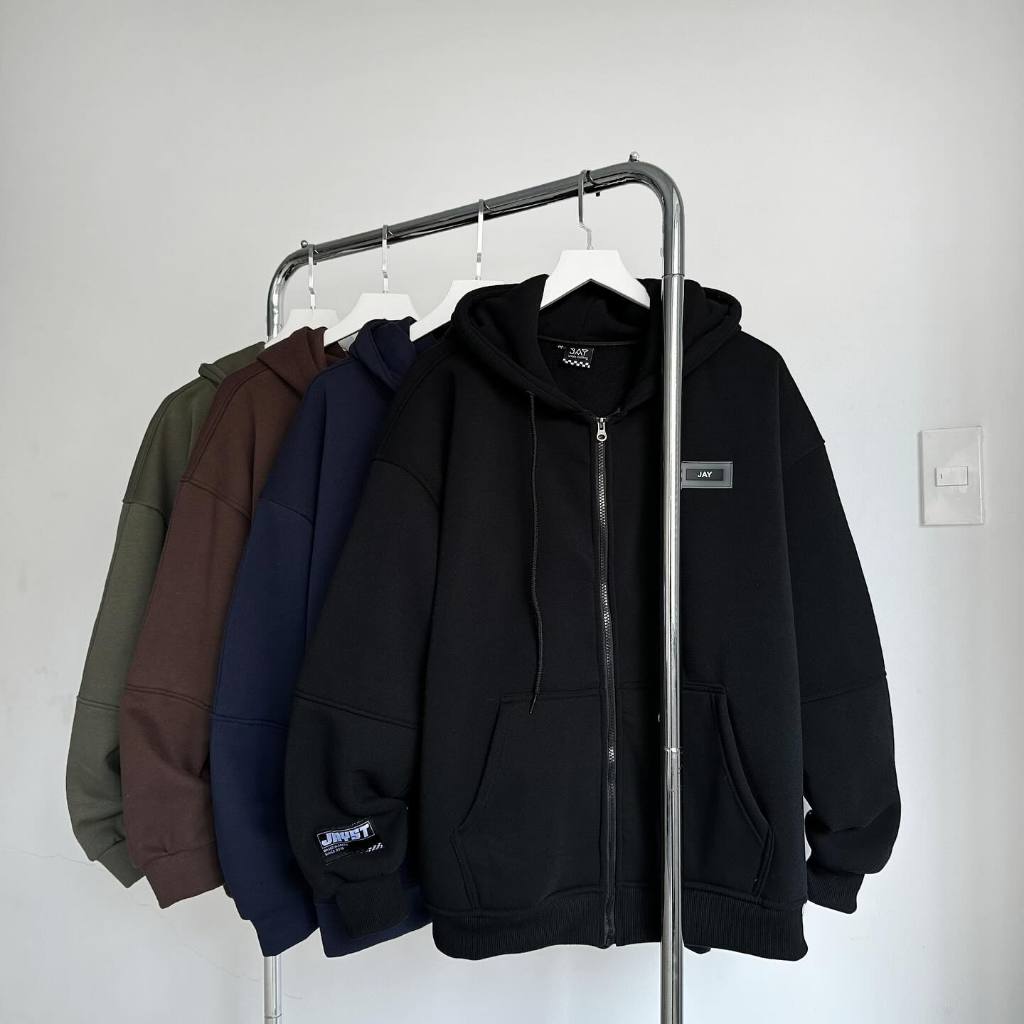Áo Khoác Nỉ Hoodie Zip JAY.V2 Form rộng nón to Nhiều Màu Unisex Nam Nữ - Áo Hoodie dây kéo Jaystoree