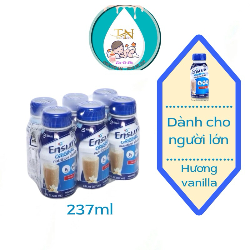 Sữa Ensure Original chai 237ml ( thùng 24 chai)