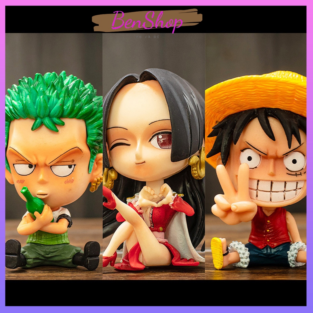 Mô Hình Nhân Vật Monkey D Luffy và Boa Hancock Brook Kích Thước 9cm