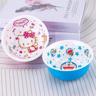 🌸𝐓𝐀̣̆𝐍𝐆 𝐐𝐔𝐀̀🌸 Chén tròn dày 2 lớp Hello Kitty - Doremon Doraemon