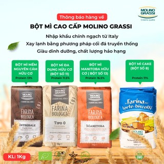 Bột mì hữu cơ molino grassi bột số 8, số 11, 13