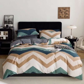 Bộ chăn ga gối cotton organic - 100% cotton hoạ tiết kẻ