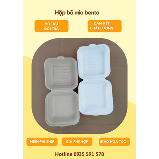 Hộp bã mía trắng/ 50 cái