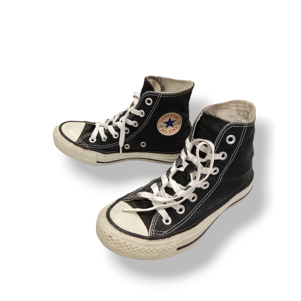 Giày Sneaker Converse Classic cổ cao màu đen size 35, giày thể thao si, giày secondhand 2hand