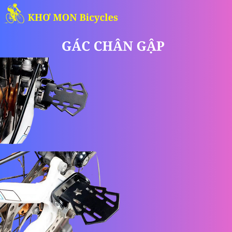 Để chân sau xe đạp GẤP GỌN