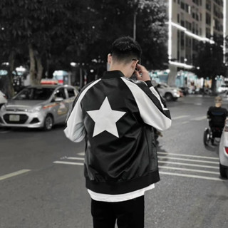 Áo Khoác Da Dolce Level Thêu Ngôi Sao Cực Hot - Áo Khoác Da Chất Liệu Chống Nhăn Cao Cấp Chuẩn Boy Phố Hottrend 2024