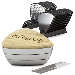 Bộ sàng lọc kruve sifter 15 tấm sàng và giá đỡ – màu bạc