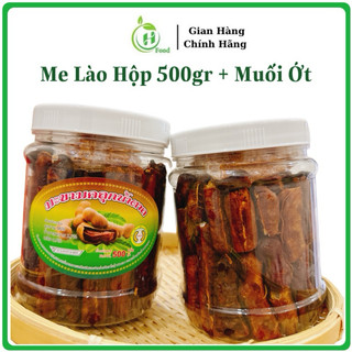 Me lào muối ớt, me lào tách vỏ kèm muối hộp 500gr
