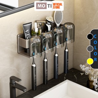 Giá Treo Bàn Chải Đánh Răng Kèm Cốc MOTI, Kệ Bàn Chải Đa Năng Chất Liệu Nhôm Cao Cấp Không Gỉ Siêu Nhẹ