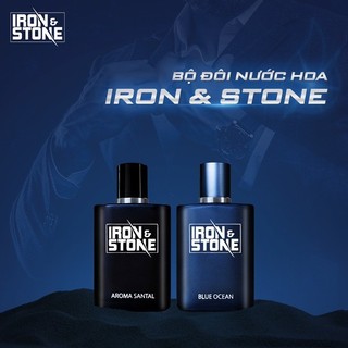 Nước hoa nam thơm lâu, dầu thơm nam Iron & Stone Blue Ocean, nước hoa nam tươi mát sảng khoái 50ml