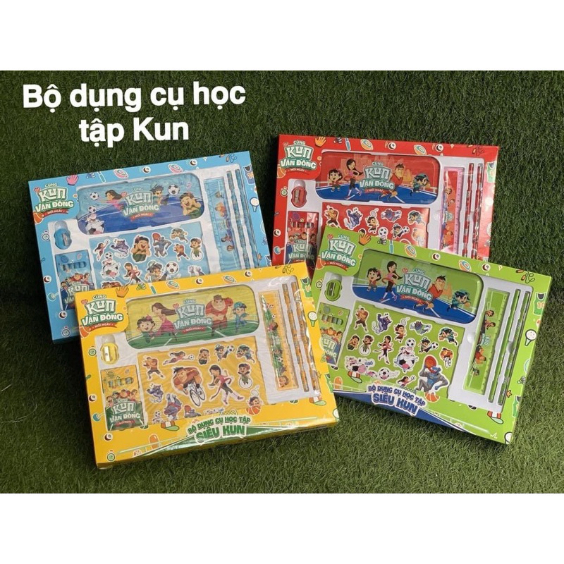bộ đồ dùng học tập kun nhiều món