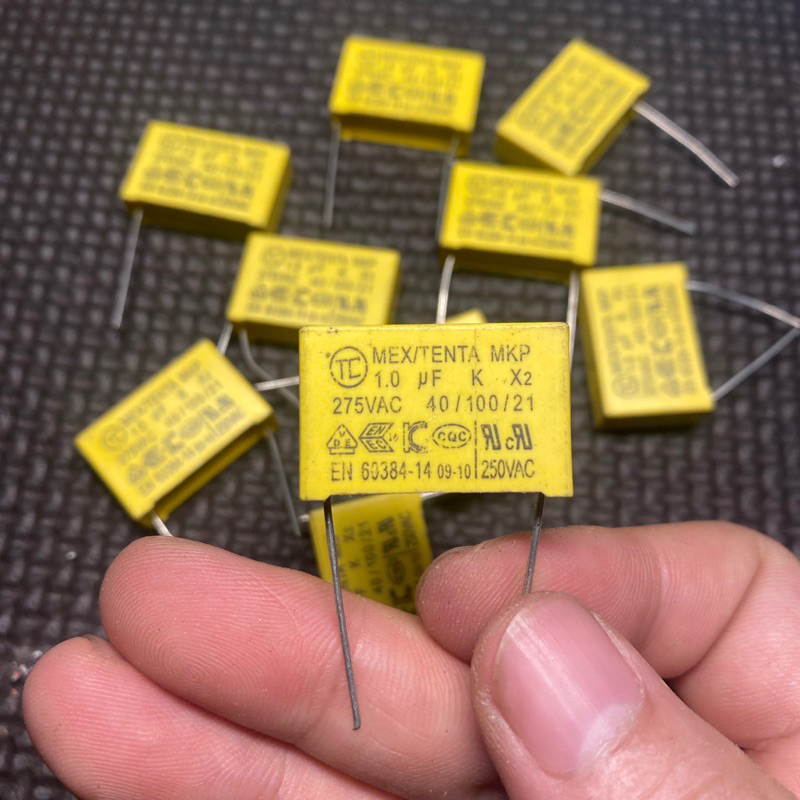 Tụ điện tụ kẹo vàng 1.0uf(105k) 275V tụ lọc không phân cực loại tốt