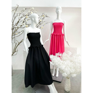 Đầm maxi bo chun cúp ngực
