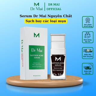 Serum Dr Mai Mix Saffron 6ml, Saffron acne serum giúp sạch mụn thâm làm đều màu dưỡng da căng bóng trắng sáng mịn màng