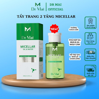 Nước tẩy trang 2 tầng Dr Mai, MICELLAR Oil Water 200ml giúp sạch da toàn diện, an toàn cho mọi loại da