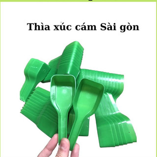 [Hot] Thìa xúc cám cho chim ăn loại màu xanh chất liệu nhựa sài gòn đẹp loại 1 Birdcages