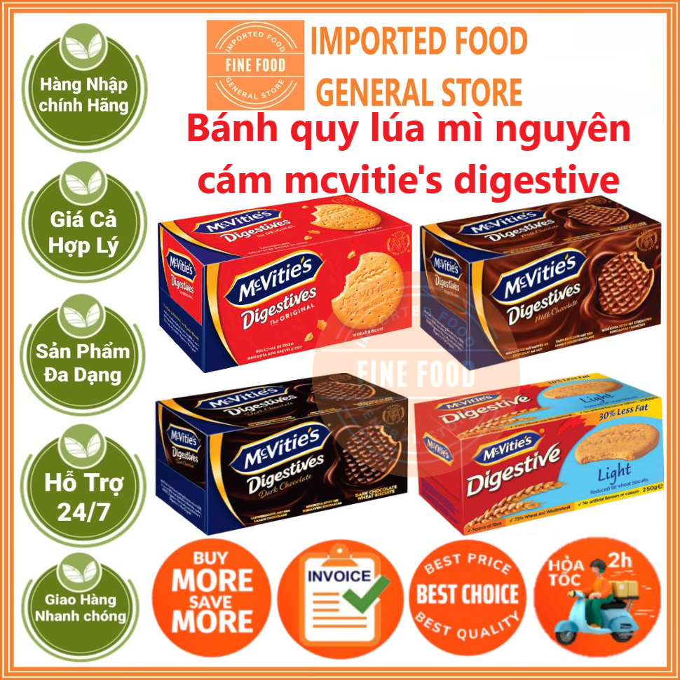 Bánh quy lúa mì nguyên cám mcvitie's digestive
