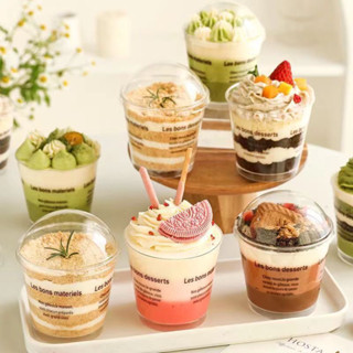 50-100 Cốc Nhựa Nắp Cầu LesBons đựng bánh 150ml