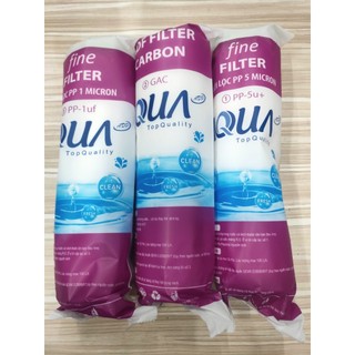 Lõi lọc nước AQua 1,2,3 tem đỏ, bộ lõi lọc nước ro, lõi aqua cho máy lọc nước ro