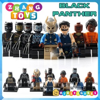 Đồ chơi Xếp hình mô hình Avengers Black Panther - Killmonger - Shuri - Ulysses Klaw - Okoye Minifigures Xinh X0184