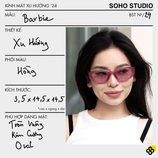 Kính mát BARBIE Soho Studio form mắt mèo mới mềm bầu không đanh sắc hiện đại hợp mọi mặt