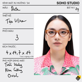  Gọng kính DATE Soho Studio gọng mắt mèo thanh mảnh sang xịn mịn