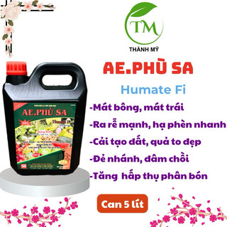Phân bón lá sinh học humate ae phù sa 5lít kích ra rễ mạnh, hạ phèn, cải tạo đất